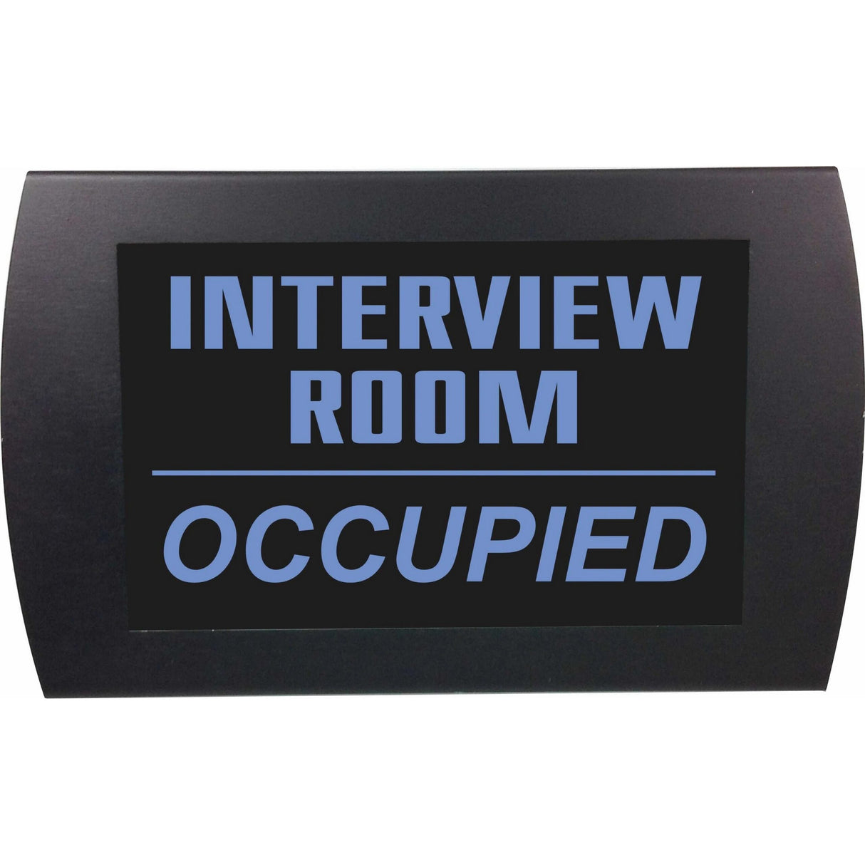 American Recorder Technologies OAS-2055M "INTERVIEW ROOM OCCUPIED" LED Lighted Sign, Blue