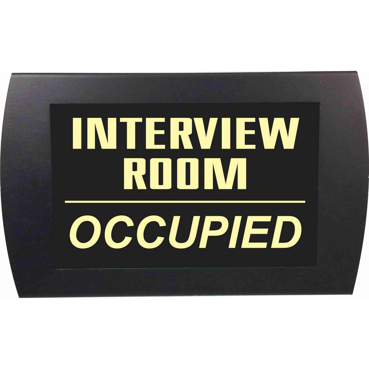 American Recorder Technologies OAS-2055M "INTERVIEW ROOM OCCUPIED" LED Lighted Sign, Yellow