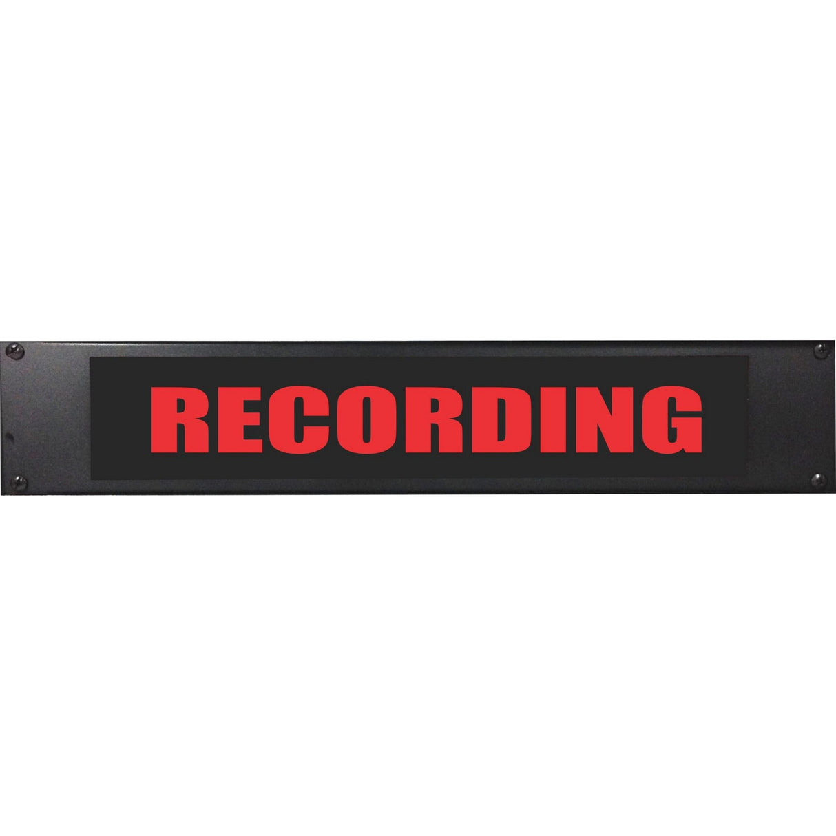 American Recorder "RECORDING" 2U Rackmount LED Lighted Sign, Red