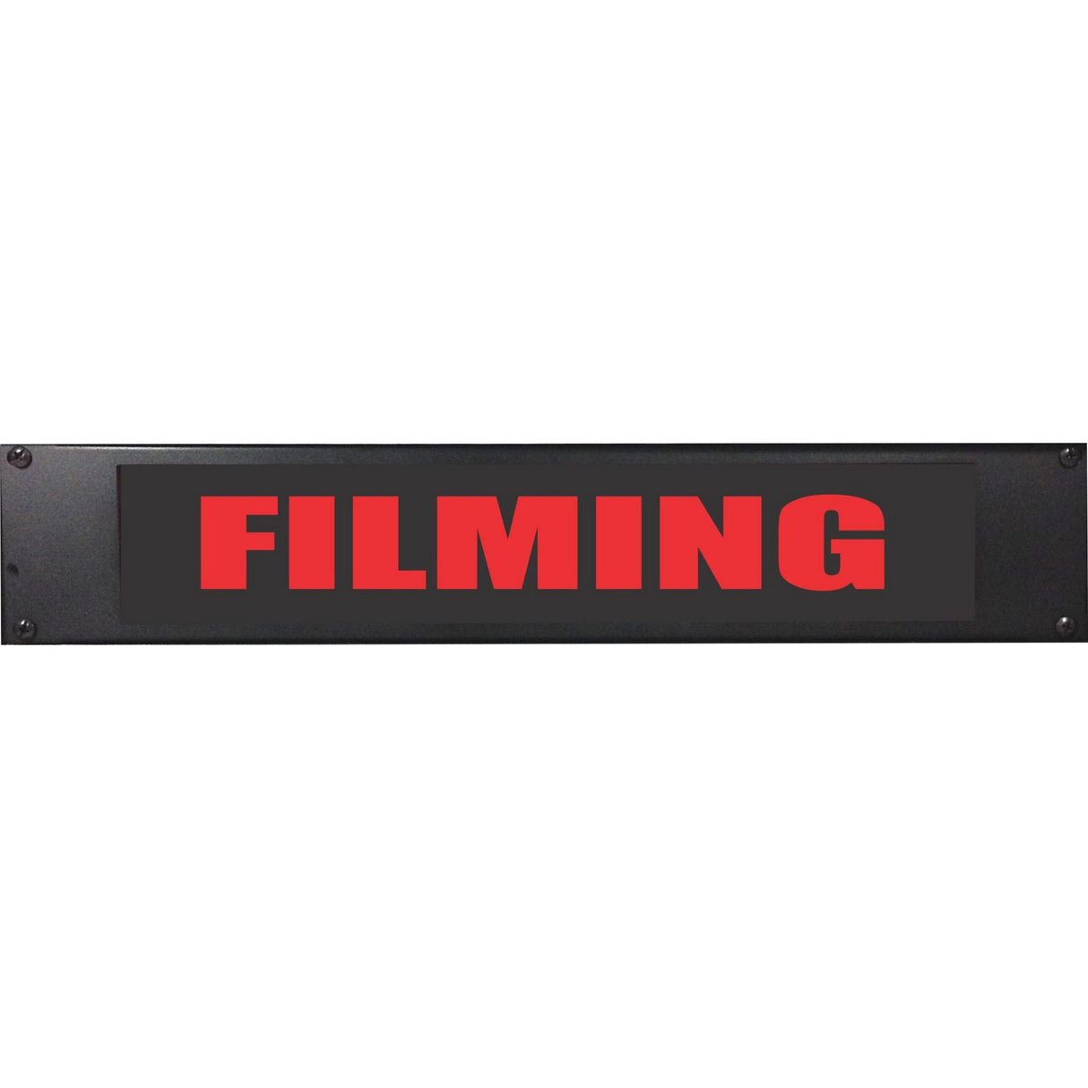 American Recorder OAS-4006RD "FILMING" 2U Rackmount LED Lighted Sign, Red