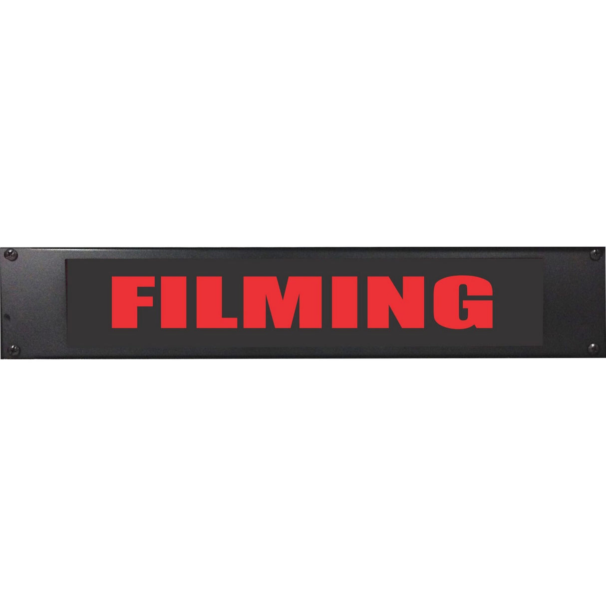 American Recorder "FILMING" 2U Rackmount LED Lighted Sign, Red