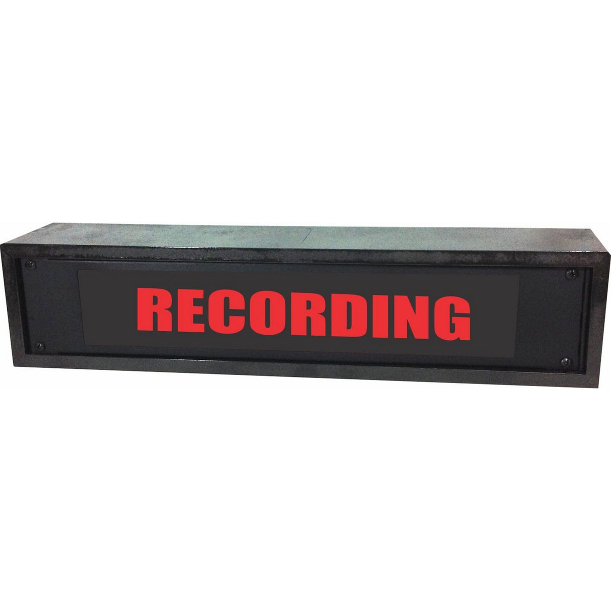 American Recorder "RECORDING" 2U Rackmount LED Lighted Sign with Enclosure, Red