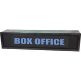 American Recorder ’BOX OFFICE’ 2U Rackmount LED Lighted Sign with Enclosure Blue
