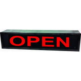 American Recorder ’OPEN’ 2U Rackmount LED Lighted Sign with Enclosure Red
