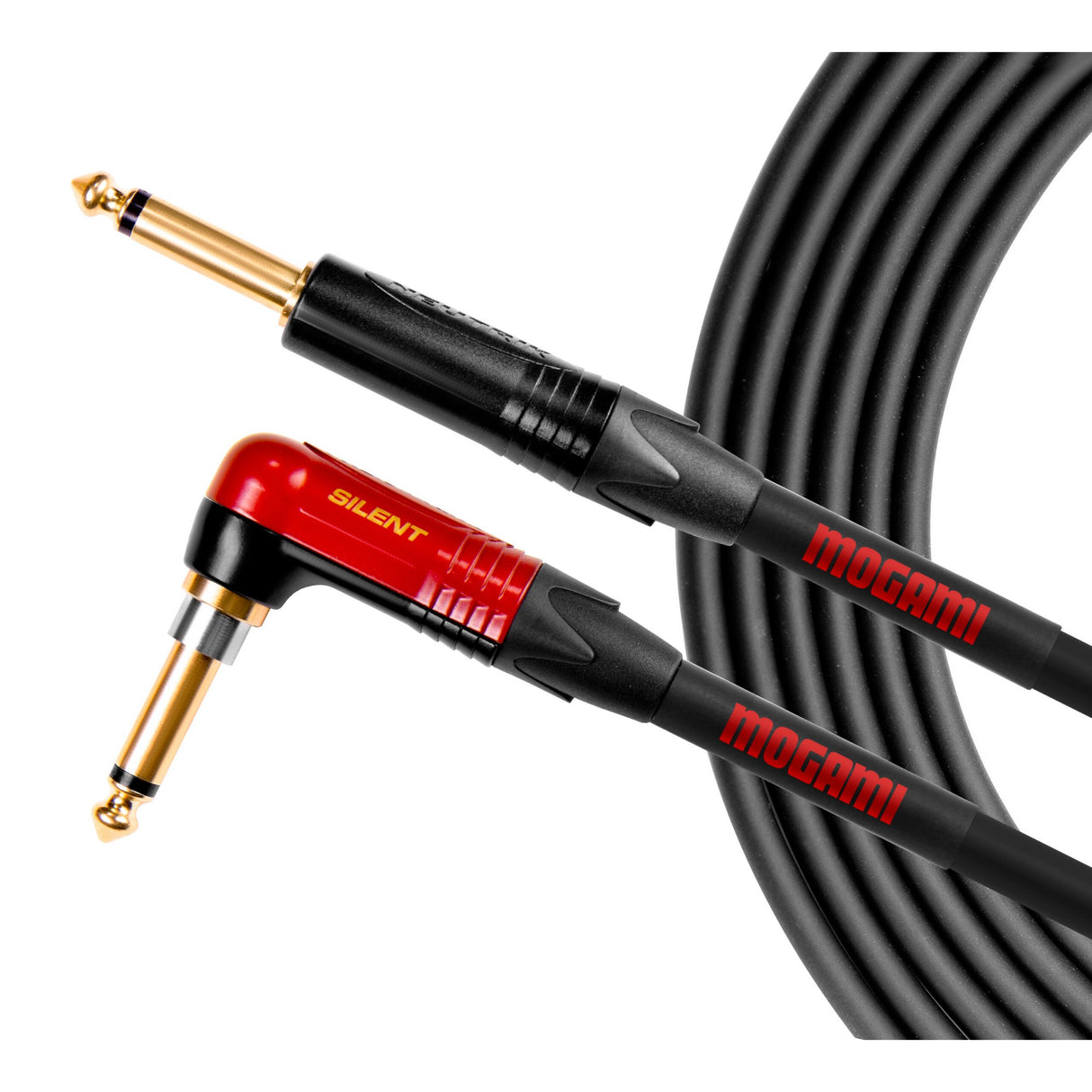 Mogami OD GTR 30 Silent R Right Angle Overdrive Guitar Cable, 30-Foot