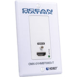 Ocean Matrix OMX-01HMBT0003-T HDBaseT 4K HDMI 1-Gang Wall Plate Transmitter