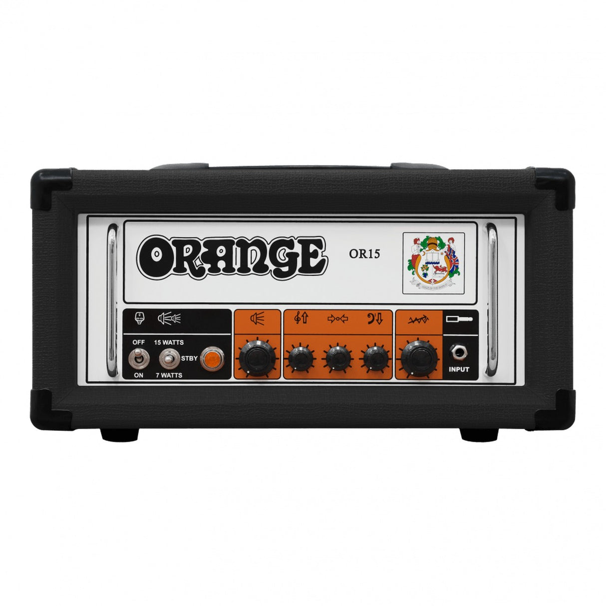 Orange OR15H-BK 15/7 Watt Single Channel 3 Band Compact Tube Head Amplifier Black