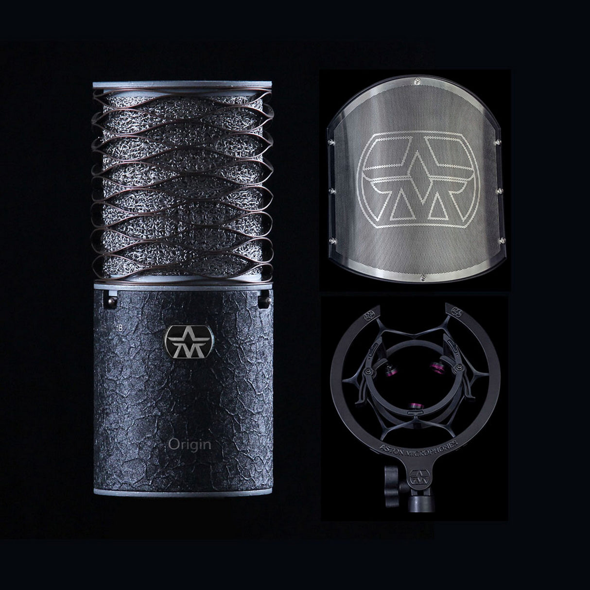 Aston Microphones Origin Black Bundle Cardioid Condenser Microphone