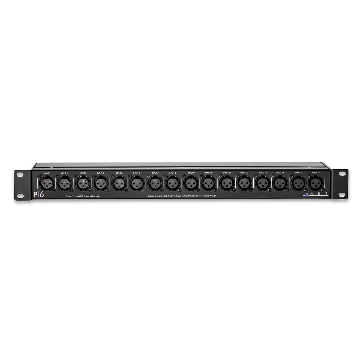 ART P16 16 Channel XLR Balanced Patch Bay, 1U