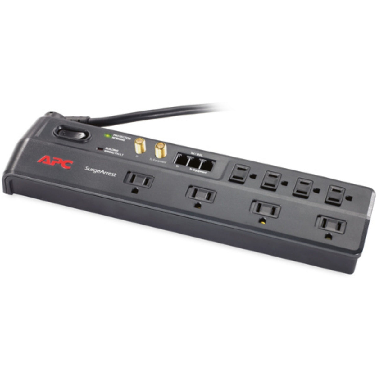 APC P8VT3 Home Office SurgeArrest 8 Outlet with Phone and Coax Protection, 120V