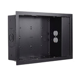 Chief PAC525FBP2 In Wall Storage Box with 2 Receptacle Filter Surge Black