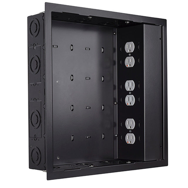 Chief PAC526FBP6 Proximity In-Wall Storage Box with 6 Receptacle Filter and Surge