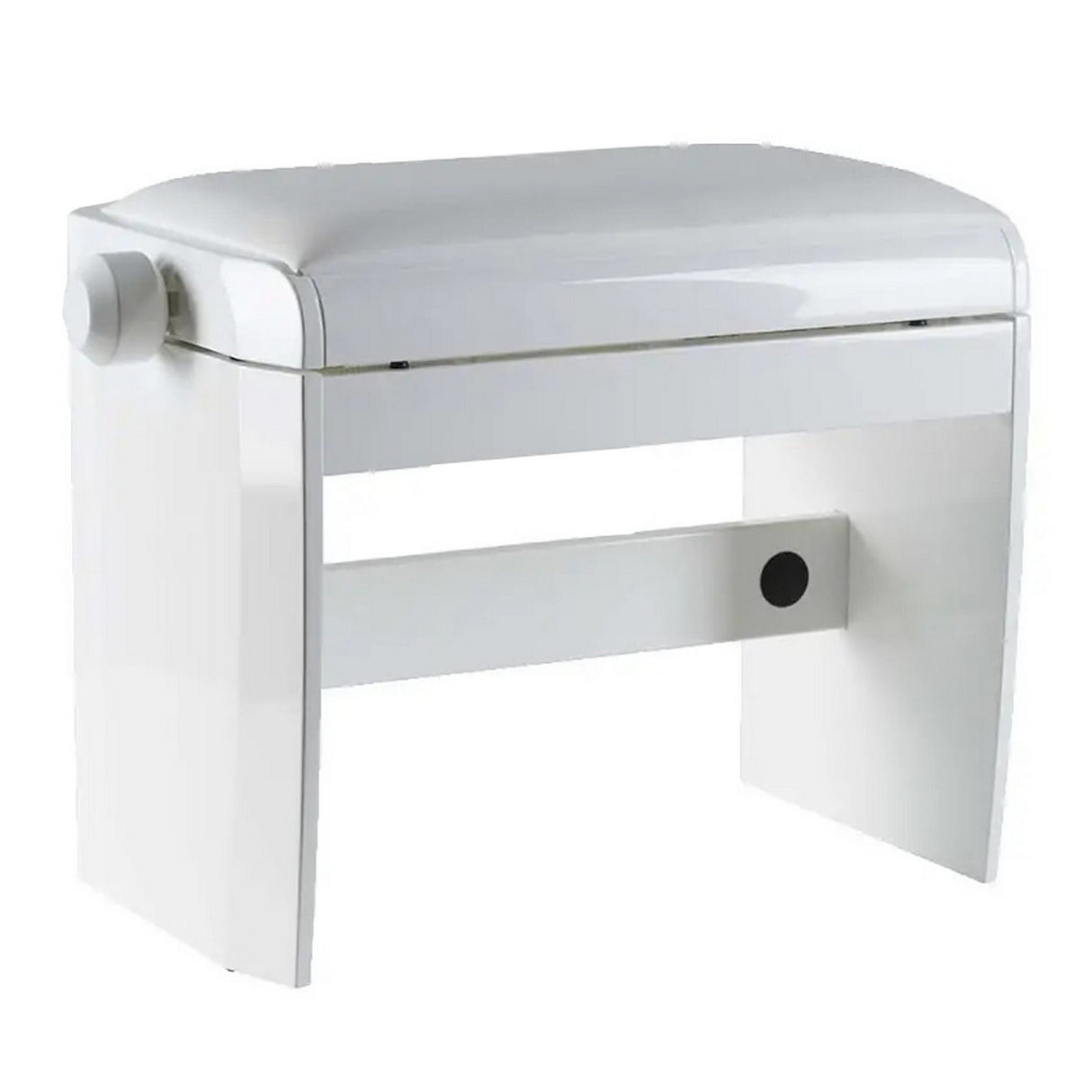 Dexibell PB90SBWWH Height Adjustable Wooden Bench, White Polished