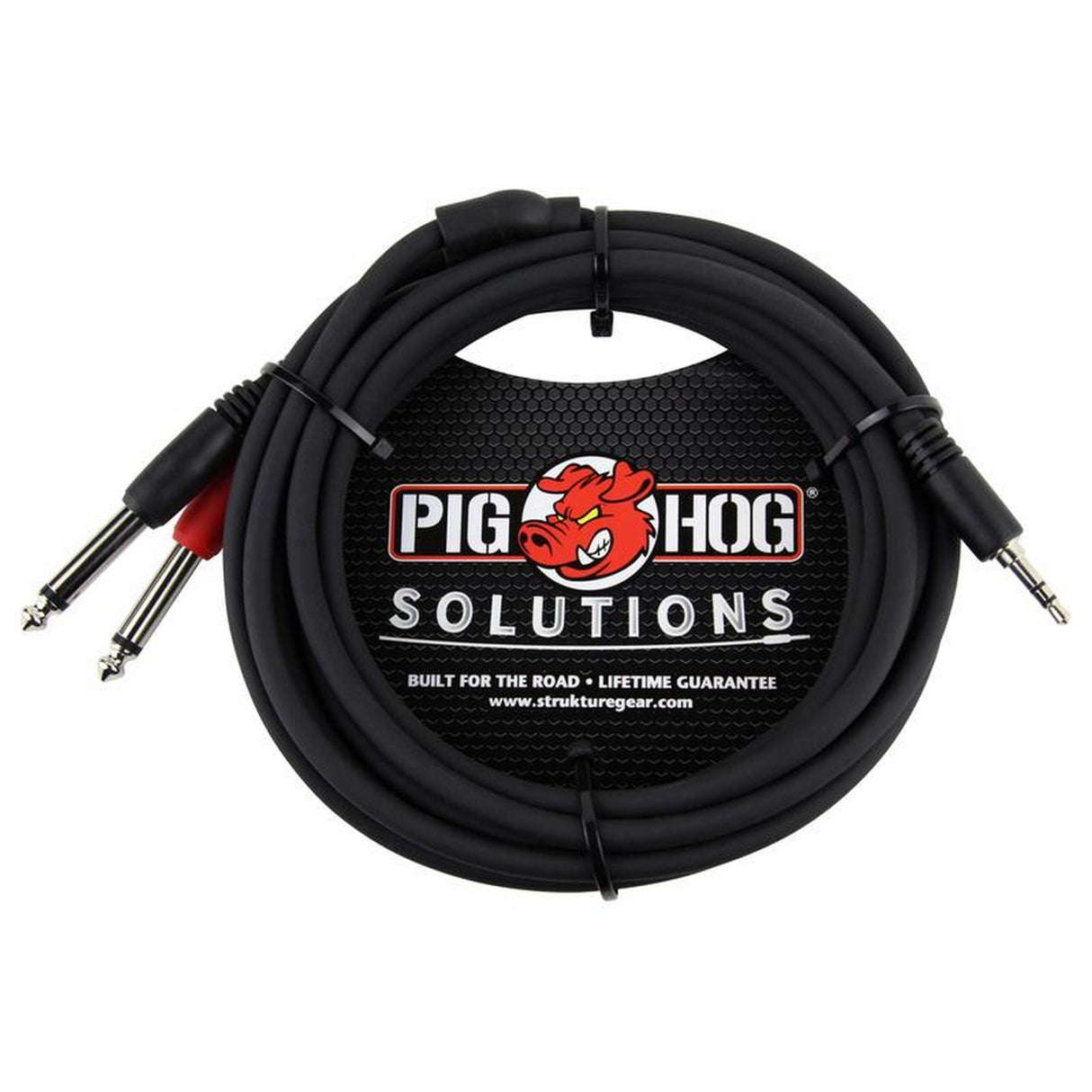 Pig Hog PB-S3410 10-Foot Stereo Breakout Cable, 3.5mm to Dual 1/4-Inch