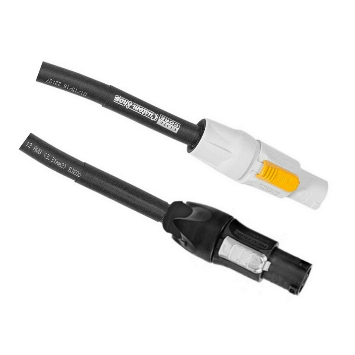 Elite Core PC12-TFB-12 Hand-Built 12 AWG PowerCON B Gray to TRUE1 Female Power Cable, 12-Feet