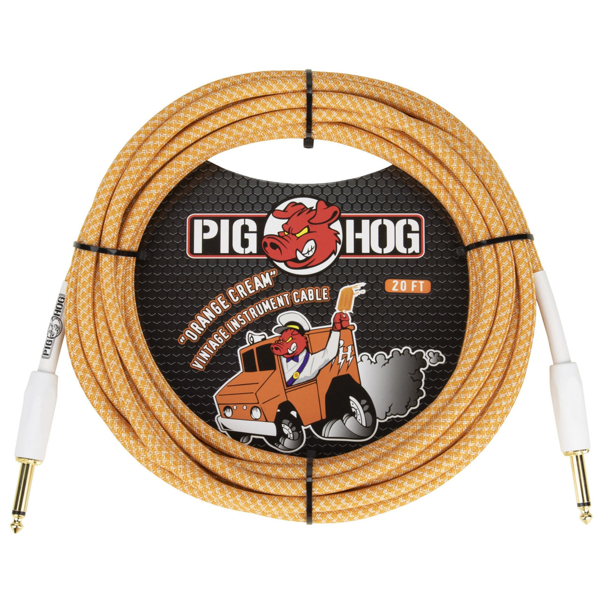 Pig Hog PCH202OC Orange Creme 2.0 Instrument Cable, 10-Foot