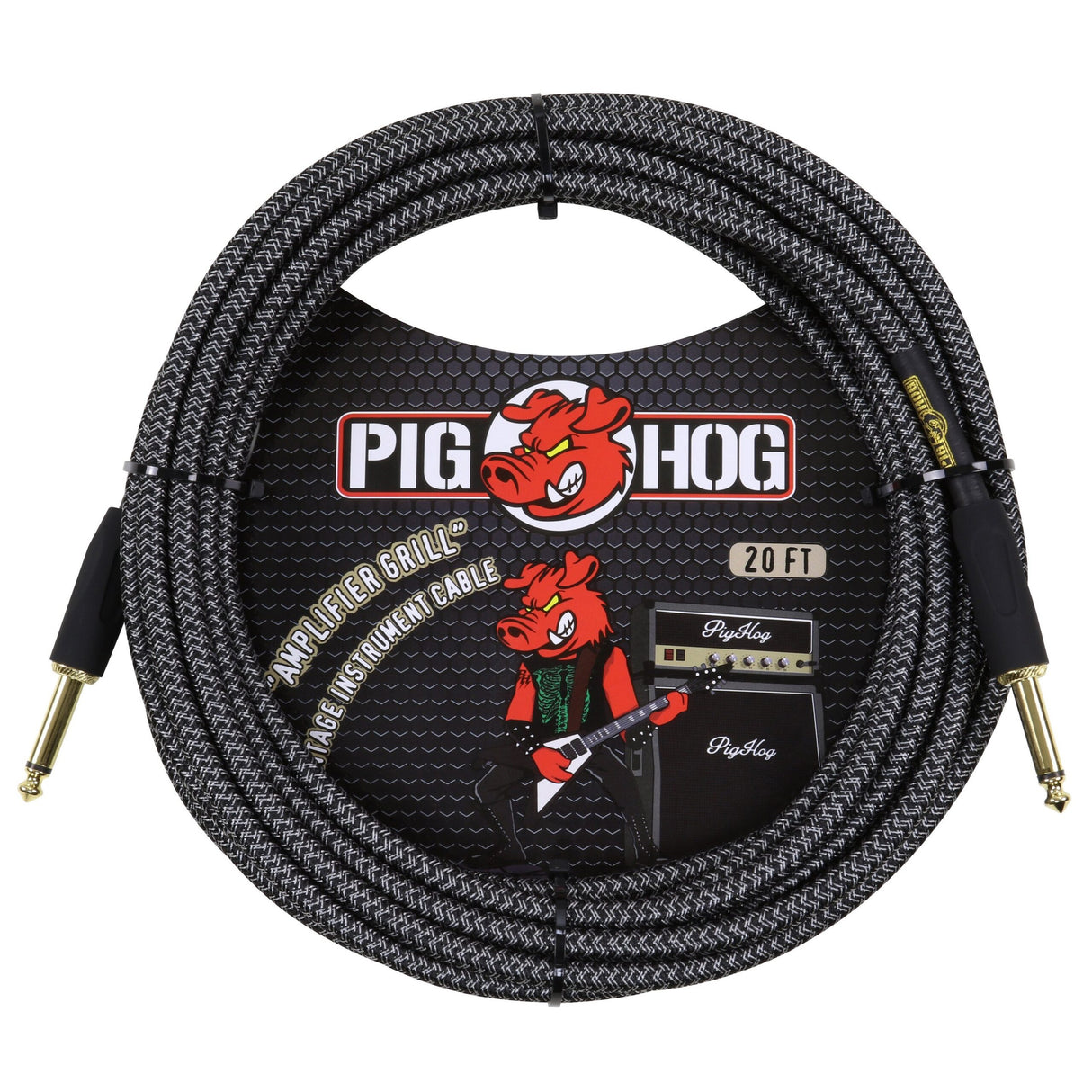 Pig Hog PCH20AG "Amplifier Grill" Instrument Cable, 20ft.