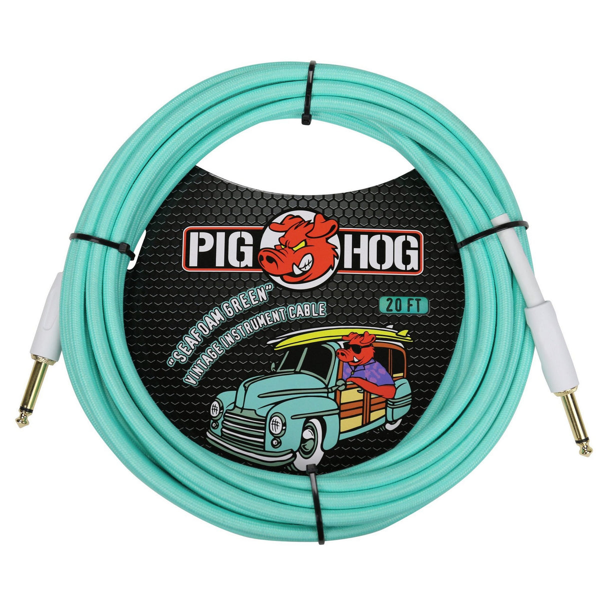 Pig Hog PCH20SG "Seafoam Green" Instrument Cable, 20ft.