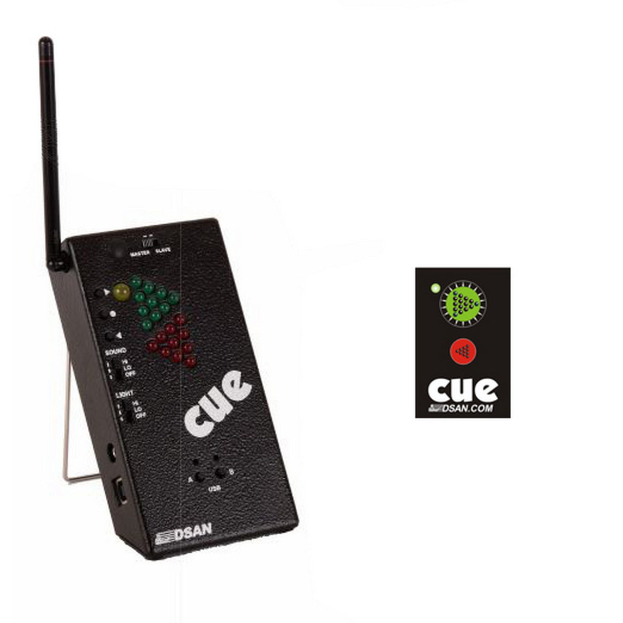 DSan PC-MINI-AS2 PerfectCue Mini System Compact USB-Powered Cue Light System with 2-Command Button Transmitter (PC-433-MINI)