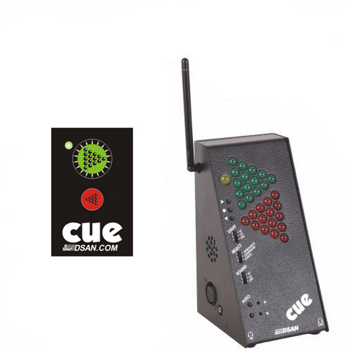 DSan PC-SYS-AS2 PerfectCue System Cue Light and Sound Signaling System with 2-Command Button Transmitter (PC-433BP-SYS)