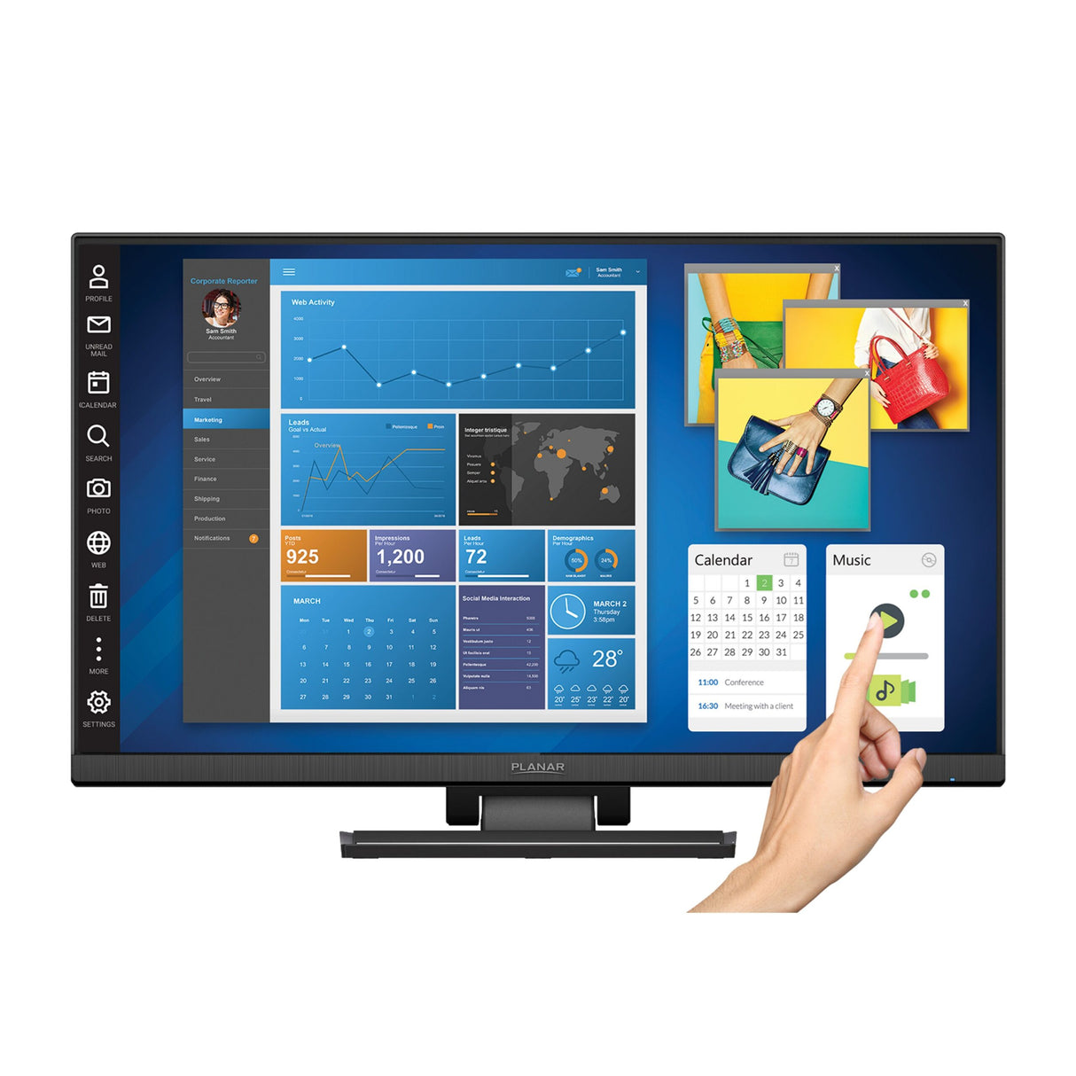 Planar PCT2435 24-Inch Touch Screen Monitor