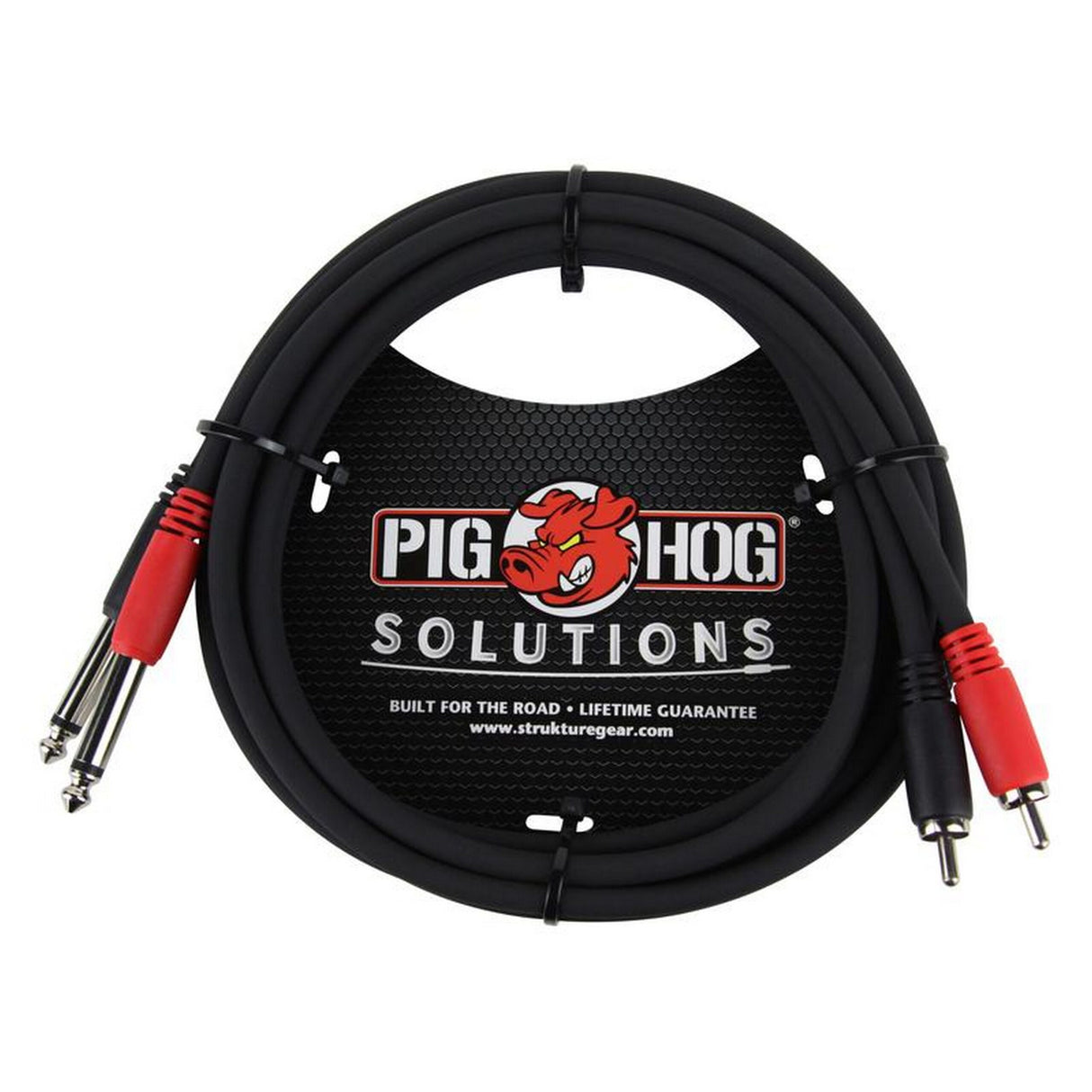 Pig Hog PD-R1406 6-Foot RCA-1/4-Inch Dual Cable