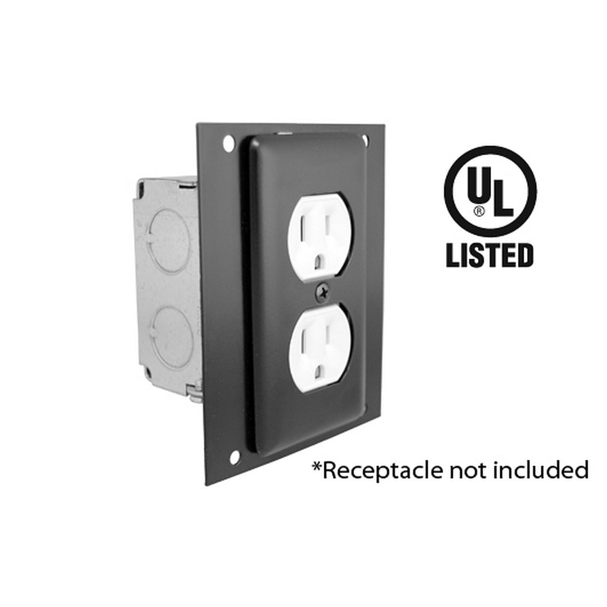 Ace Backstage Co. PE | PE Steel CONNECTRIX Electric Pocket Panel with Single Gang Edison Duplex Outlet