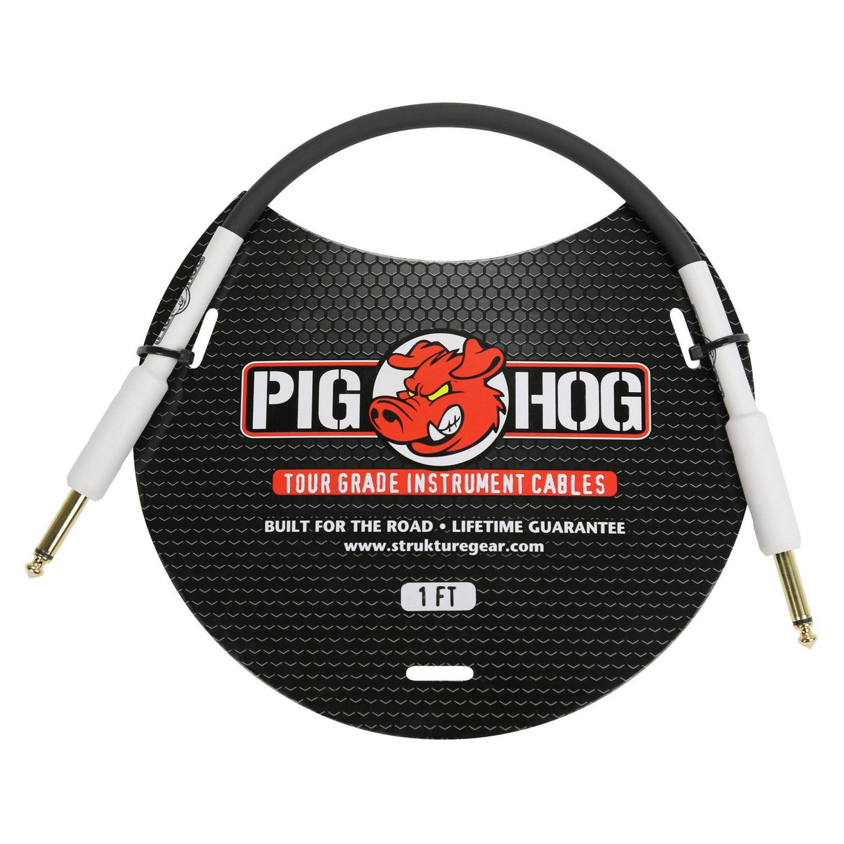 Pig Hog PH1 1ft 1/4-Inch to 1/4-Inch 8mm Instrument Cable