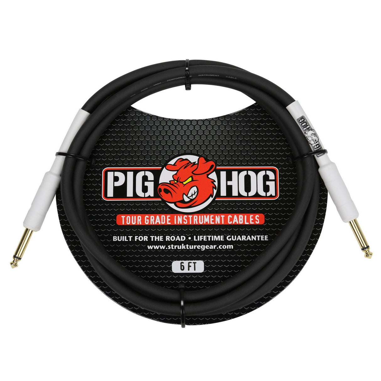 Pig Hog PH6 6ft 1/4-Inch to 1/4-Inch 8mm Instrument Cable