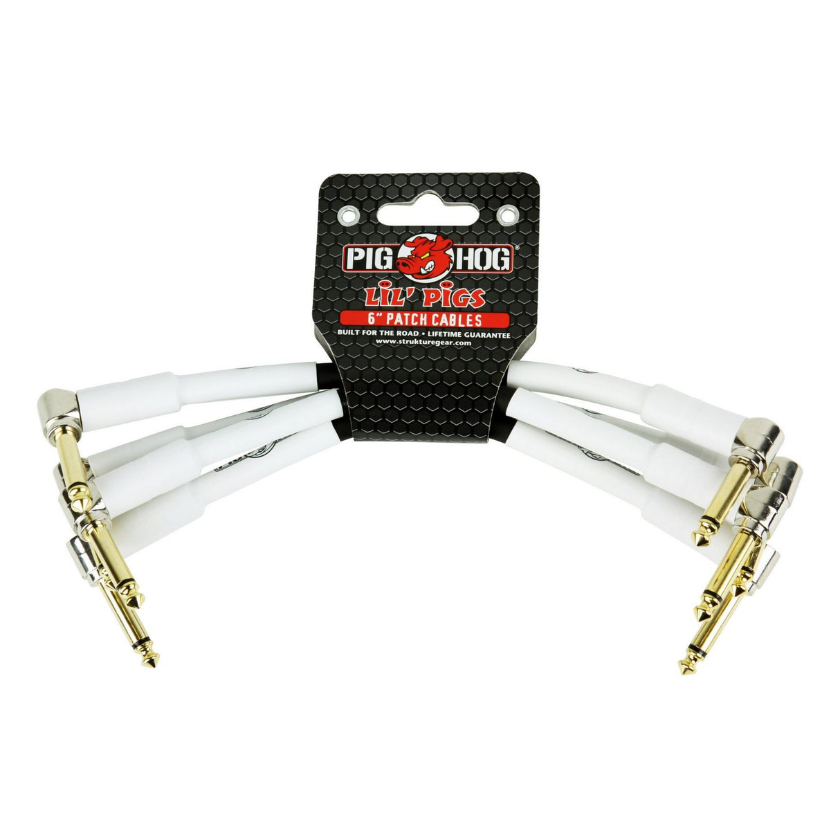 Pig Hog PHLIL6 Lil' Pigs 6-Inch Patch Cables, 4-Pack