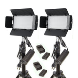 Bescor photonKB 3200-5600K Dual LED Studio Light and Battery Kit