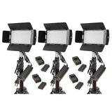 Bescor photonTB Three Piece LED Studio Light and Battery Kit