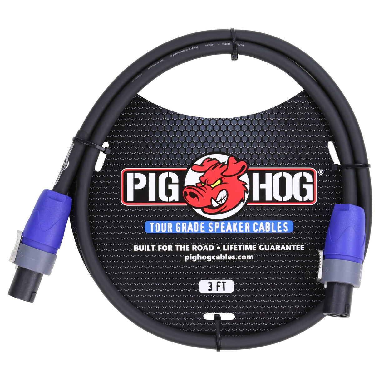 Pig Hog PHSC3SPK Speaker Cable, 3ft, S-PackON to S-PackON