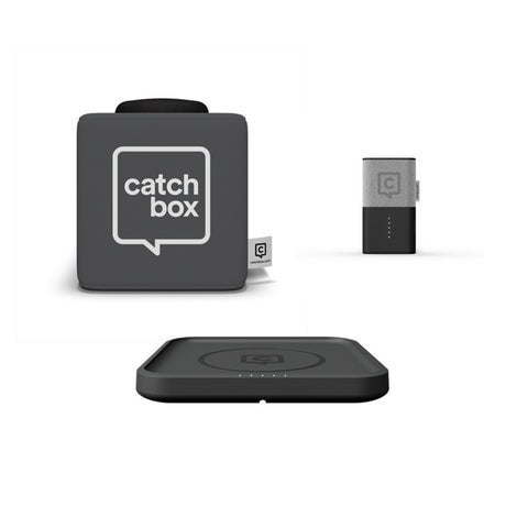 Catchbox Plus Throwable Microphone System with 1 Cube, 1 Clip, and 1 Wireless Charger