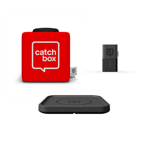 Catchbox Plus Pro Throwable Microphone System with 1 Cube, 1 Clip, and 1 Wireless Charger