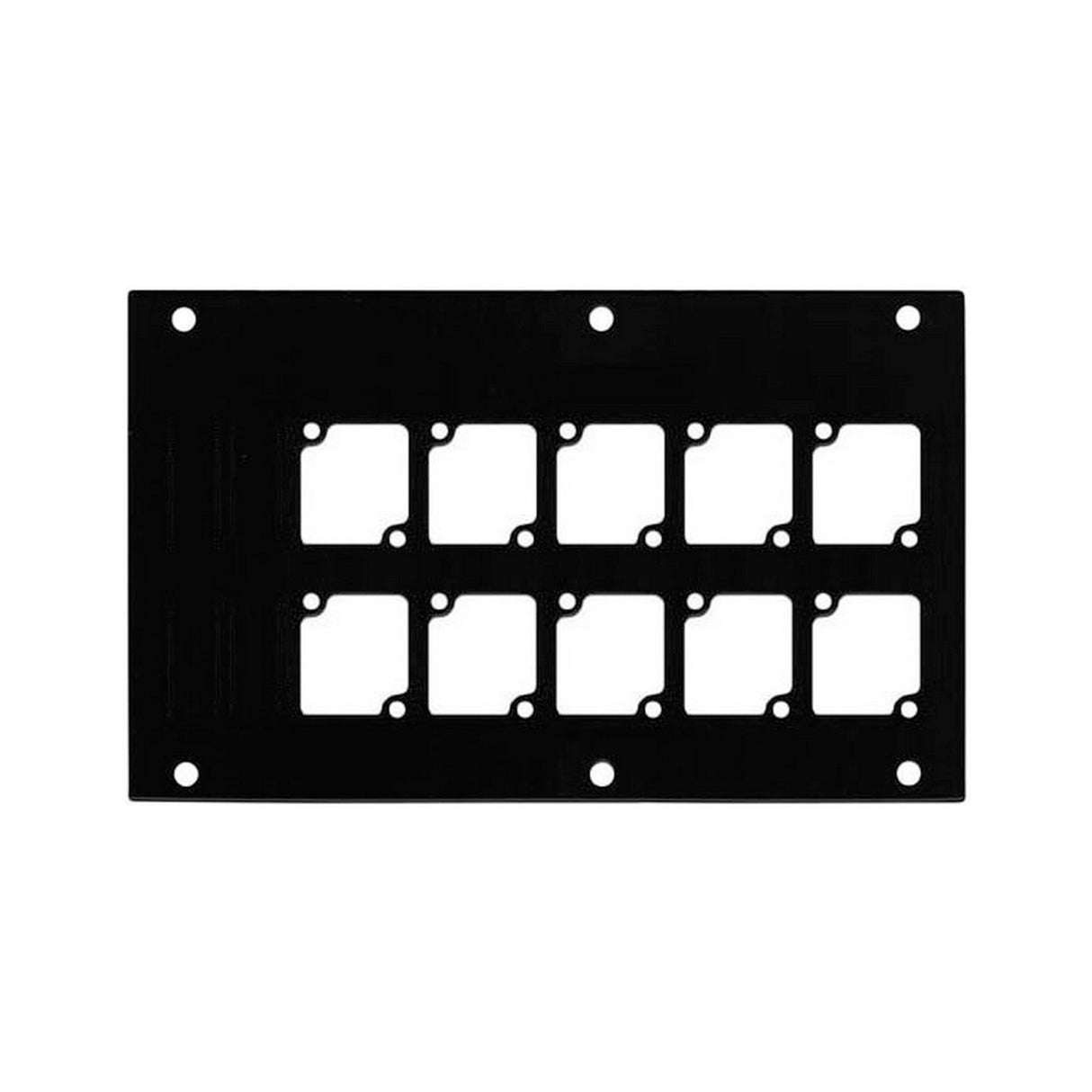 Ace Backstage Co. PNL-1210 Aluminum F Panel with 10 Connectrix Cutouts