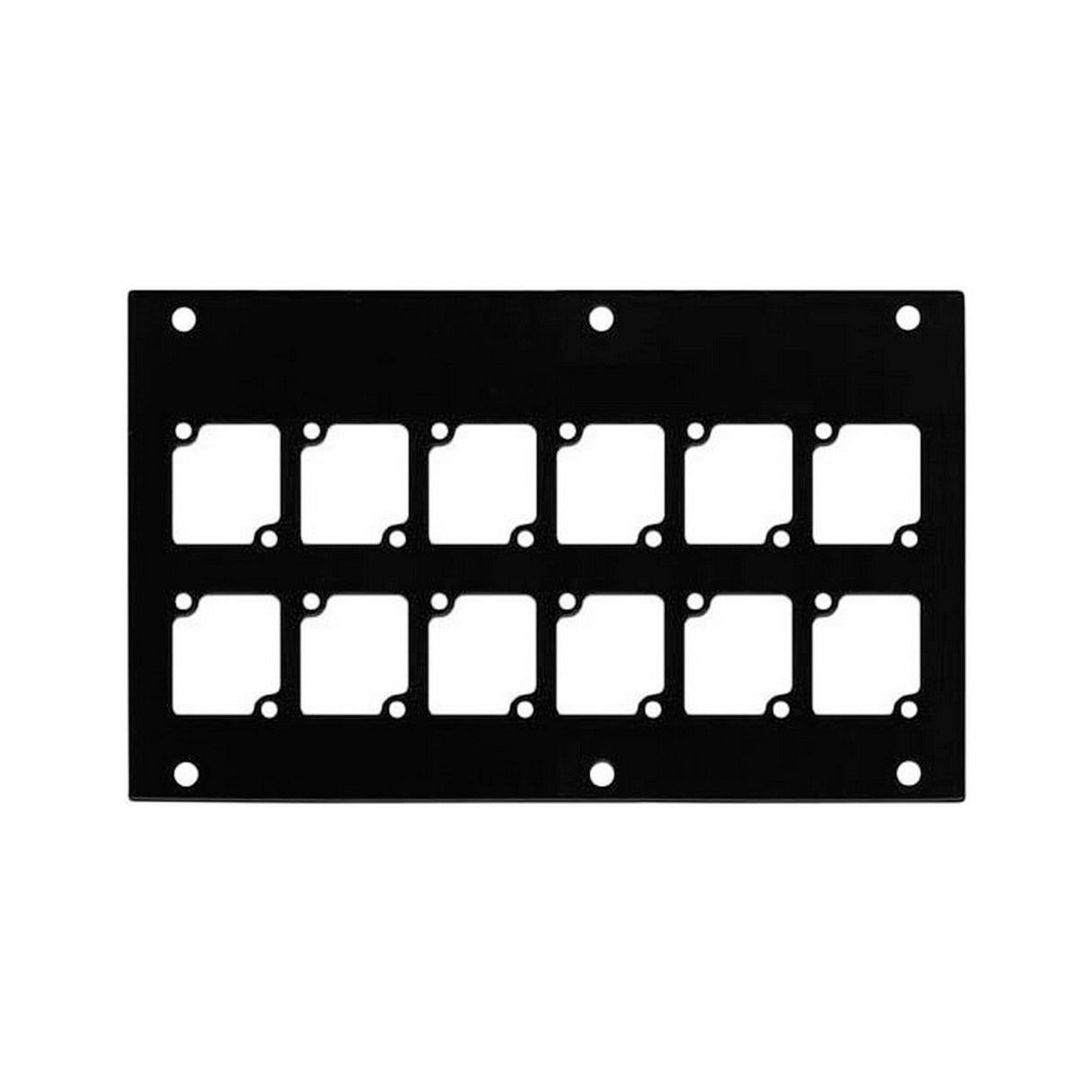 Ace Backstage Co. PNL-1212 Aluminum F Panel with 12 Connectrix Cutouts