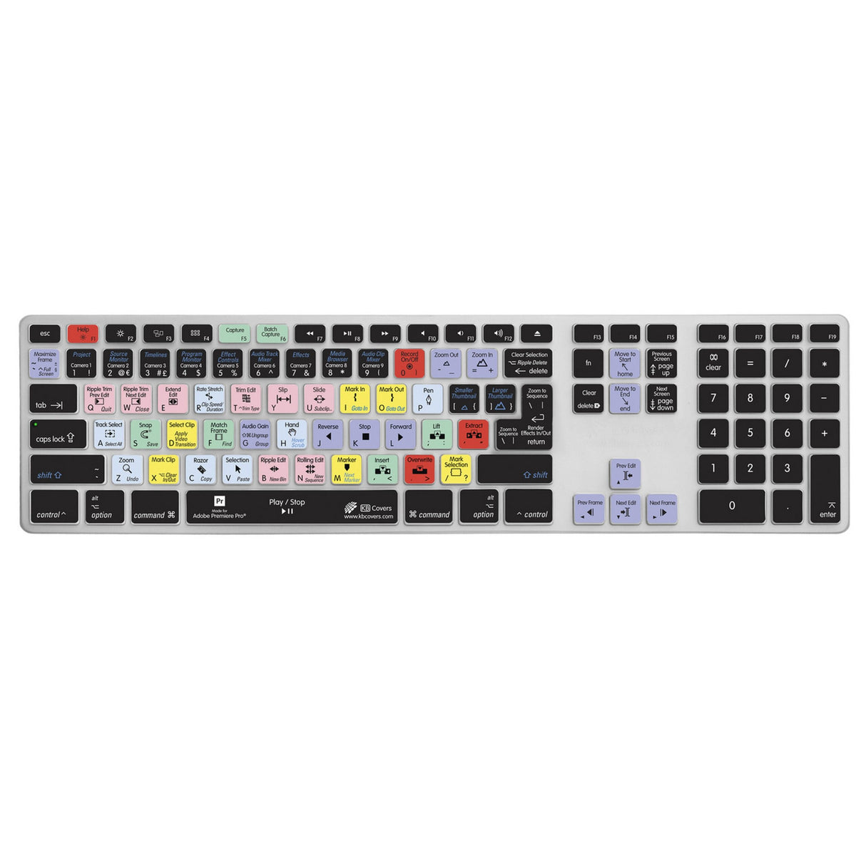 KB Covers PR-AK-CC-2 Premiere Pro Keyboard Cover for Apple Ultra-Thin Keyboard with Num Pad