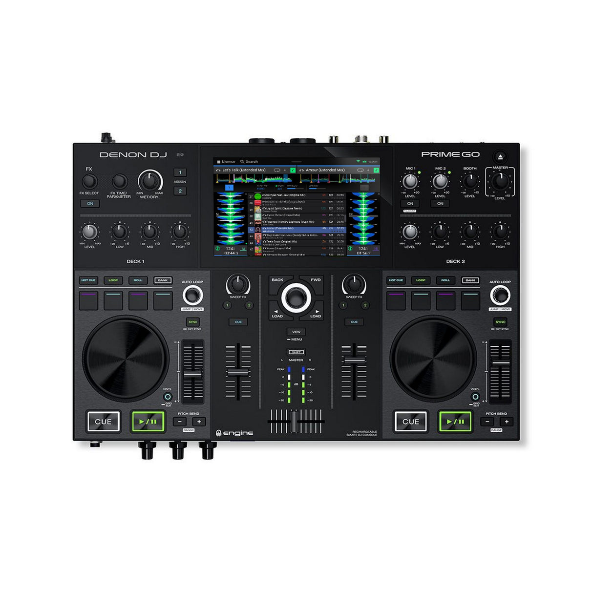 Denon DJ PRIME GO 2-Deck Rechargeable Smart DJ Console
