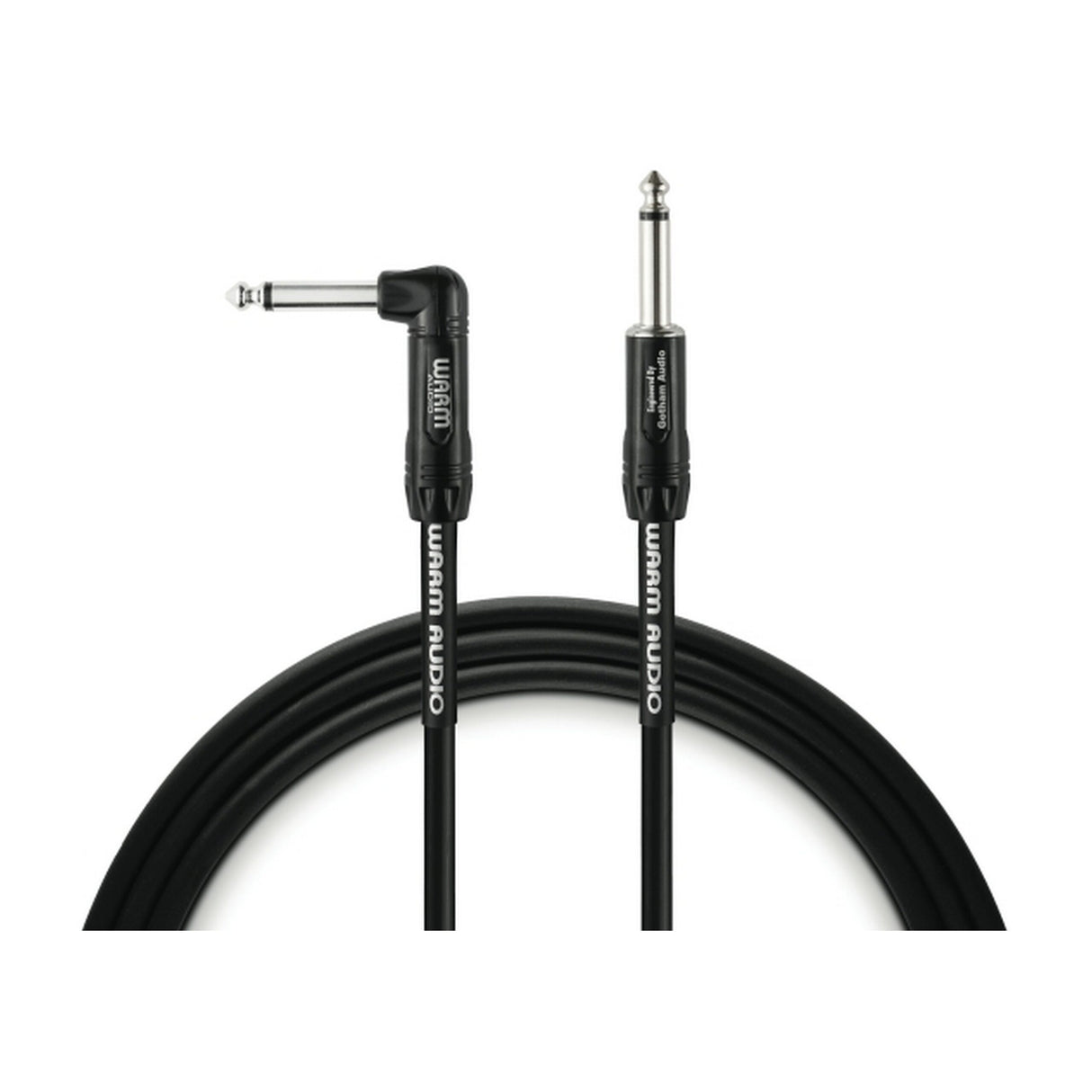 Warm Audio PRO-TS-1RT-10 Pro Series Right Angle to Straight Instrument Cable, 10 Foot