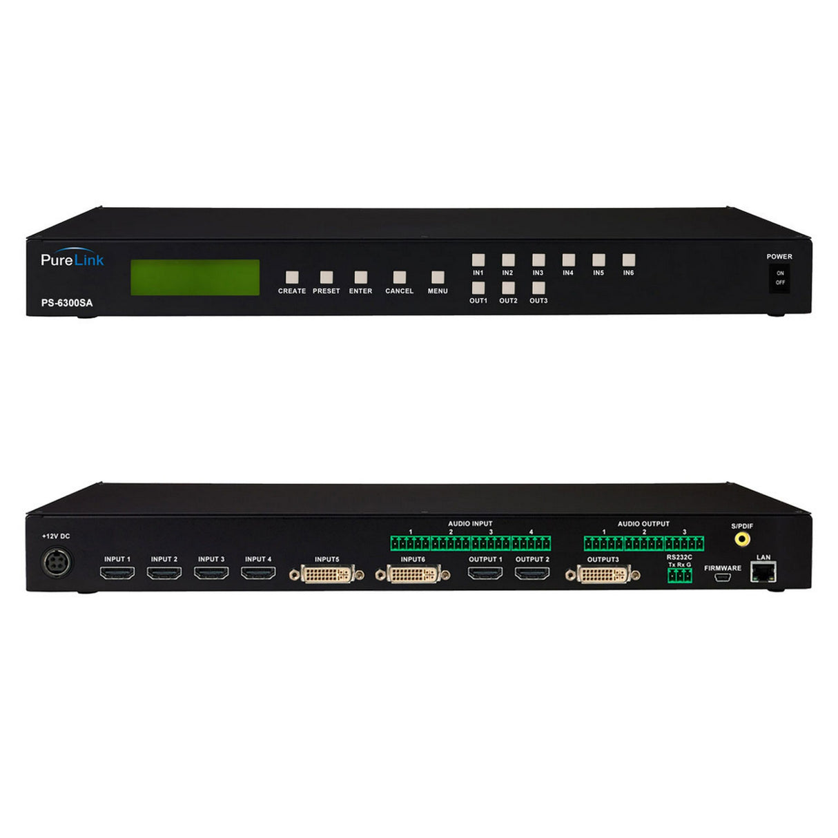 PureLink PS-6300S 6 x 3 Presentation Switcher with Auto-Scaling