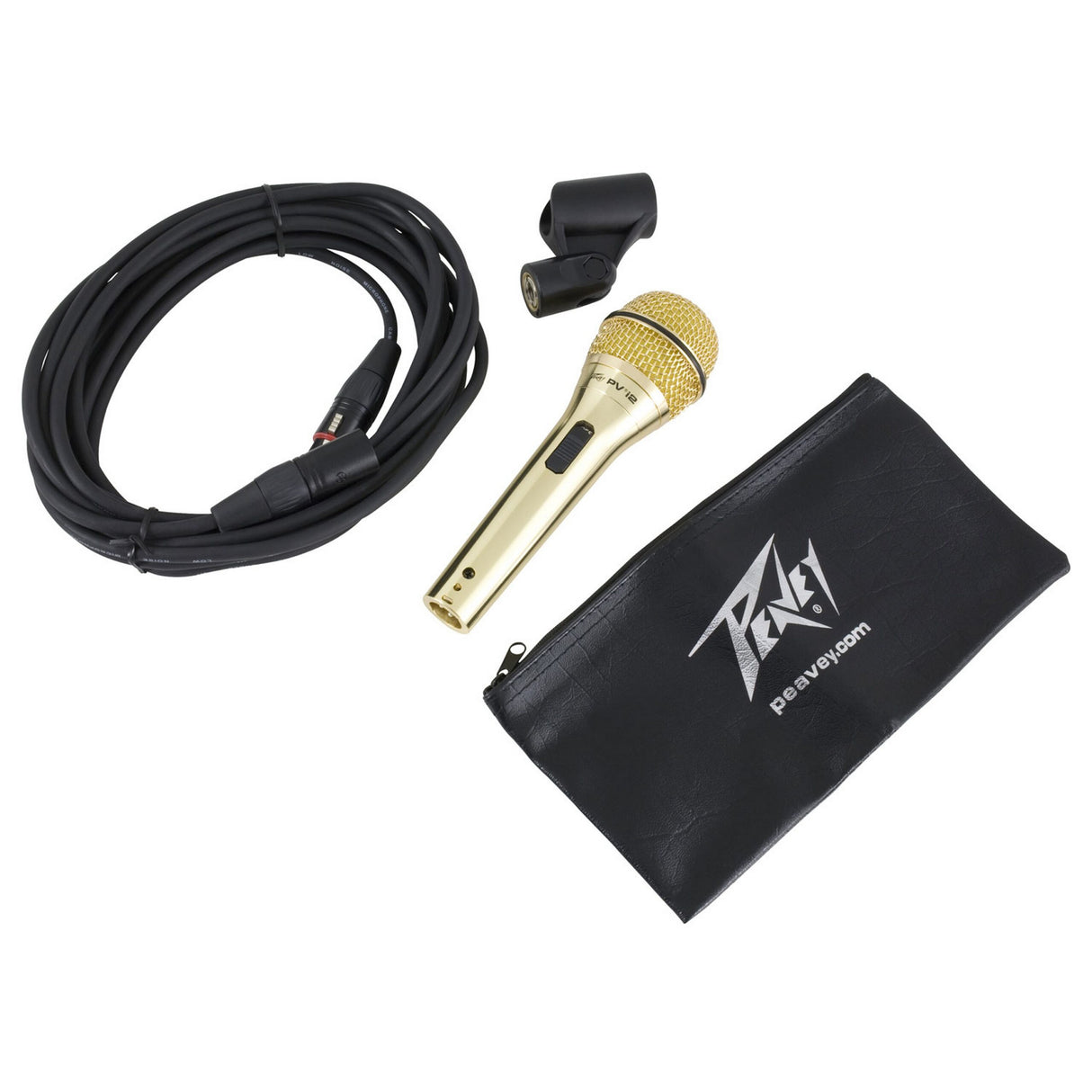 Peavey PV i2 Gold Cardioid Unidirectional Dynamic Vocal Microphone with XLR Cable