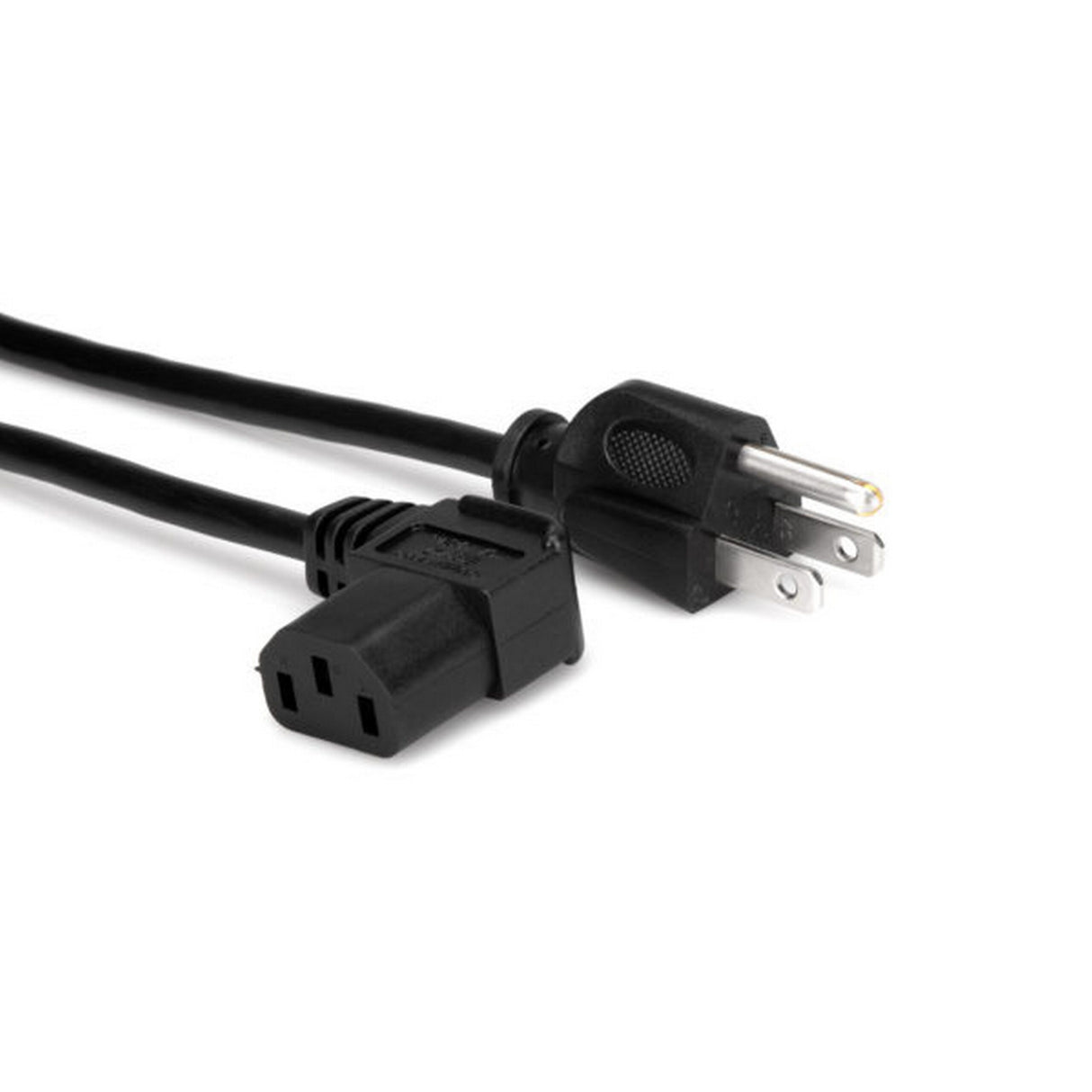 Hosa PWC-141R Right-Angle IEC C13 to NEMA 5-15P Power Cord, 1-Feet