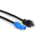 Hosa PWN-210 Neutrik powerCON to NEMA 5-15P Power Cord 10-Feet