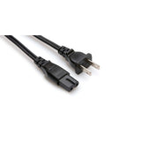 Hosa PWP-461 IEC C7 Polarized to NEMA 1-15P Power Cord 8-Feet