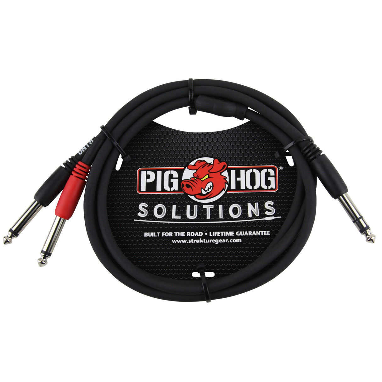 Pig Hog PYIC03 3-Foot TRS (M)-Dual 1/4-Inch Insert Cable