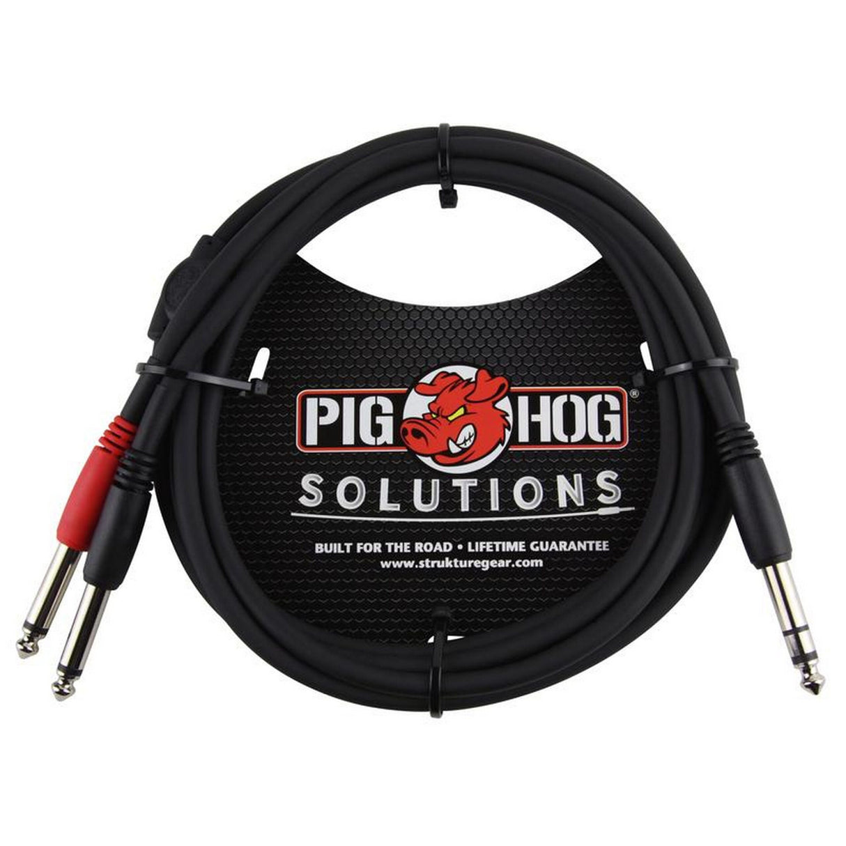 Pig Hog PYIC06 6-Foot TRS (M)-Dual 1/4-Inch Insert Cable