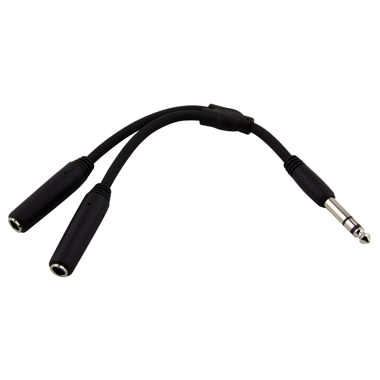Pig Hog PY-S214S 6-Inch Y Cable, Stereo 1/4-Inch (M)-Dual Stereo 1/4-Inch (F)