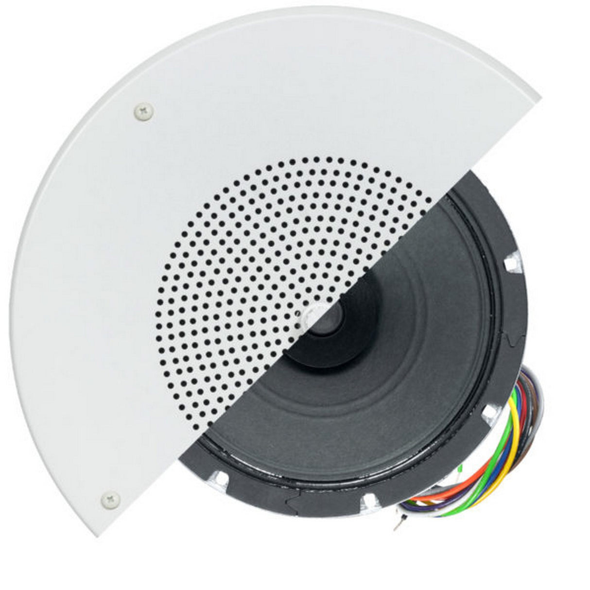 Lowell R1810-72K 8 Inch 15W Dual Cone Speaker, 5W Transformer, Grille, Volume Control Knob, White