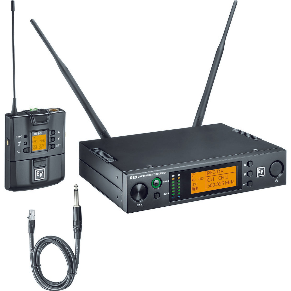 Electro-Voice RE3-BPGC-6M Wireless Bodypack Instrument System, 653-663MHz